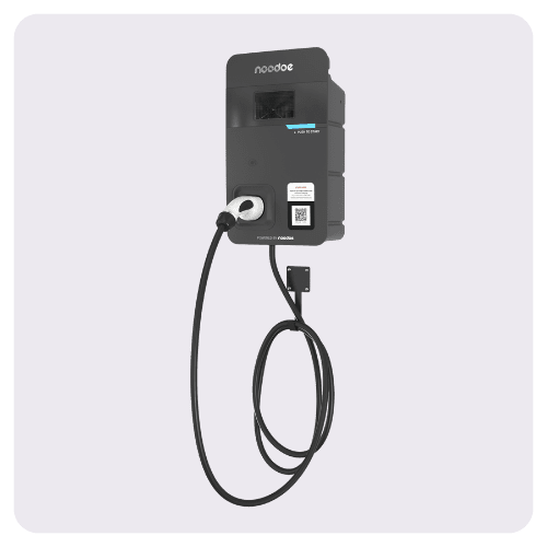 noodoe level 2 ac ev charger - ac11p 11kw charger - installing public ev charging stations - ev charger at university