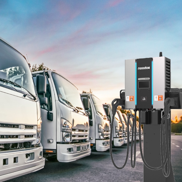 noodoe dc30p - site scenarios - dc chargers - 30kw charger - fast charging station - fast charger for ev - electric vehicle charging station - fleet - charge point operator - electric trucks
