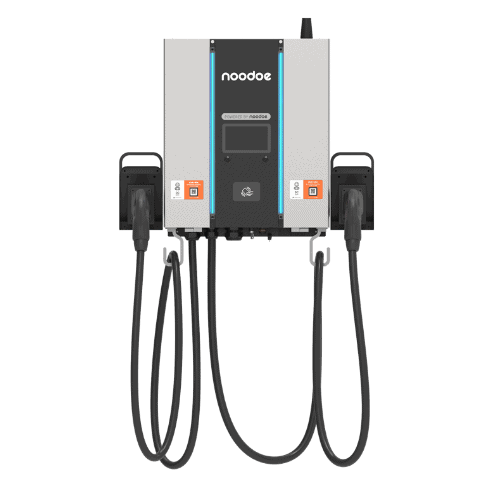 DC30p dual ccs1 - noodoe ev dc charger - fast charging for ev - dcfc - dc fast charging - simultaneous charging - high power ev charging station - NACS - government fundings for electric vehicles charging stations - dc chargers approved for rebates and incentives - 30kw charger