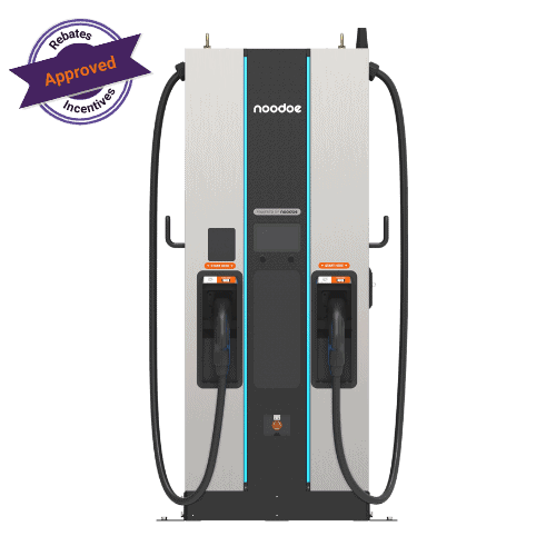 DC60 dual ccs1 - ADA compliance - noodoe ev dc charger - fast charging for ev - dcfc - dc fast charging - simultaneous charging - high power ev charging station - NACS - government fundings for electric vehicles charging stations - dc chargers approved for rebates and incentives - 60kw charger